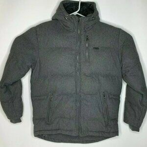 Sean John G3 Diddy Mens Sz M Gray Winter Down Hooded Full Zip Heavy Puffer Coat